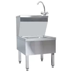 Chiuvetă spălat mâini comercială cu robinet, oțel inoxidabil - O chiuvetă profesională este o parte indispensabilă pentru bucătării comerciale și rezidențiale. Dacă apreciați calitatea și designul, această chiuvet...