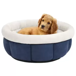 Pat pentru câini, albastru, 40x40x20 cm - Acest pătuț rotund pentru câini va oferi animalelor de companie un loc cald și confortabil pentru a se cuibări. Este ideal pentru utilizare în interio...