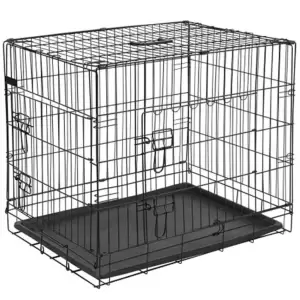 @Pet Cușcă transport câini, negru, 92,5x57,5x64 cm, metal, 15003 - Această cușcă metalică de câini de la @Pet este stabilă, confortabilă și perfect convenabilă pentru transportul câinilor dumneavoastră. Datorită grila...
