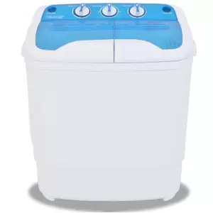Mașină de spălat mini, cuvă dublă, 5,6 kg - Această mașină de spălat rufe, cu o cuvă dublă, economică și care ocupă puțin spațiu, este ideală pentru studenți sau pentru utilizarea în camping sau...