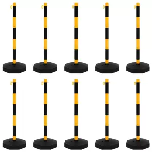 Set stâlp semnalizare trafic, cu lanț din plastic de 10 m - Acest set de stâlp de semnalizare cu lanț este conceput ca un mijloc economic, dar eficient, de a delimita anumite zone. Este potrivit pentru parcări,...