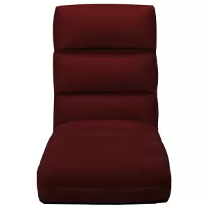 Scaun de podea pliabil, roșu vin, piele ecologică - Acest scaun de podea moale și confortabil este conceput pentru relaxare în interior și în aer liber. Șezlongul de podea poate fi rabatat într-o unitat...