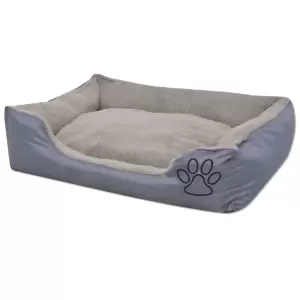 Pat pentru câini cu pernă căptușită, gri, mărime S - Acest pat pentru câini va oferi animalelor de companie un loc cald și confortabil pentru a se cuibări. Este ideal pentru utilizare în interior, dar po...