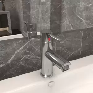 Robinet chiuvetă de baie, argintiu, 130x176 mm - Un robinet bun pentru lavoar este esențial în fiecare baie. De la spălarea mâinilor până la periajul dinților și bărbierit, robinetul pentru chiuvetă...