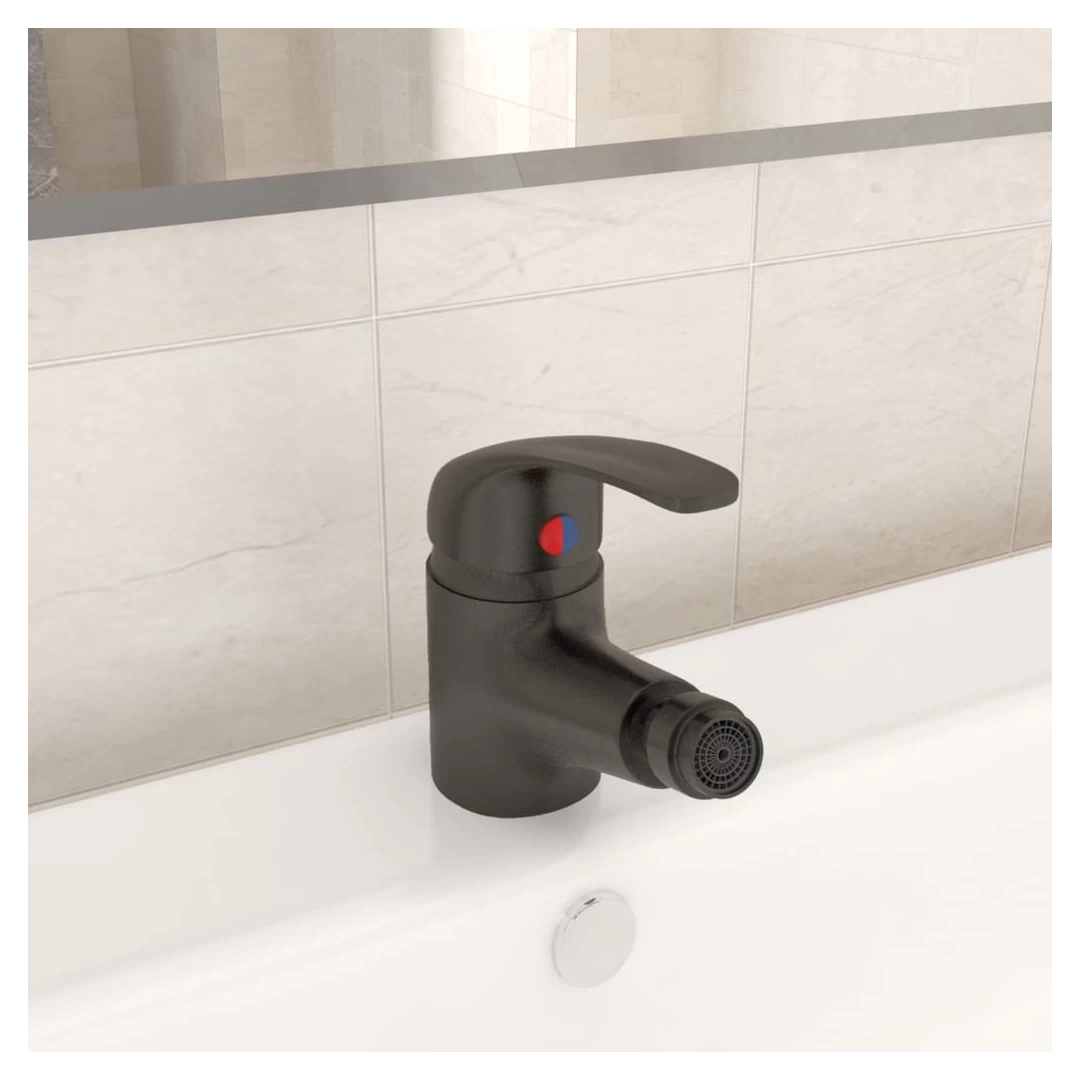 Baterie mixer pentru bideu baie, gri, 13x12 cm - Acest robinet de baie pentru bideu are un stil modern și este potrivit pentru bideul de la baie. Fiind dotat cu racorduri pentru apă caldă și apă rece...
