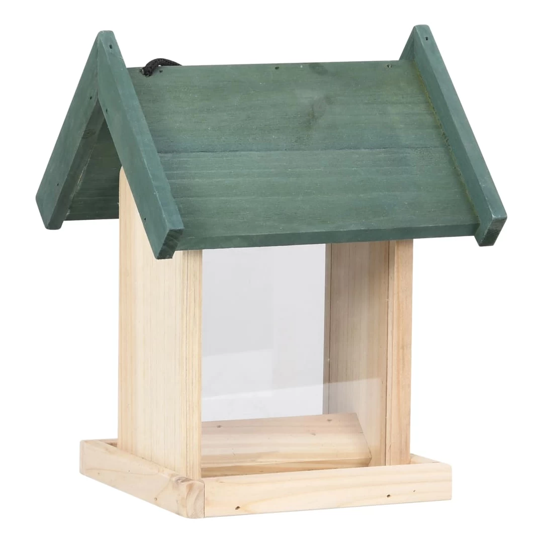 Căsuțe de păsărele, 4 buc., lemn de brad - Acest hrănitor pentru păsări, din lemn, este ideal pentru păsările sălbatice, care se vor bucura de o masă în grădina dvs.  Această căsuță de hrănire...