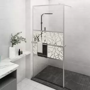 Paravan duș walk-in cu raft crom 80x195 cm sticlă ESG/aluminiu - Aduceți o notă de estetică în baia dvs. cu acest paravan de duș walk-in modern, cu un raft! Material rezistent: Cu o structură inteligentă, sticla ESG...