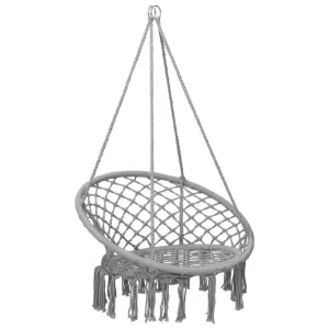 Scaun balansoar hamac, gri, 80 cm - Imaginați-vă cât de bucuroși sunt copiii dvs. când se distrează în curtea din spate cu acest scaun balansoar hamac! Acest leagăn de copac este format...
