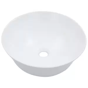 Chiuvetă de baie, alb, 41x12,5 cm, ceramică - Fabricată din ceramică, această chiuvetă de formă rotundă va reprezenta o achiziție fermecătoare și mereu la modă în orice baie, spălătorie, vestiar s...