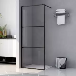 Paravan de duș walk-in negru 115x195 cm sticlă ESG transparentă - Aduceți un plus de estetică modernă în baia dvs. cu acest paravan de duș din sticlă transparentă! Oferă un stil rafinat, cu materiale premium, creând...