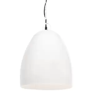 Lampă suspendată industrială, 25 W, alb, 42 cm, E27, rotund - Această lampă suspendată, cu o lungime totală de 154 cm și un diametru de 42 cm al abajurului, va fi cu siguranță un punct de maximă atracție în camer...
