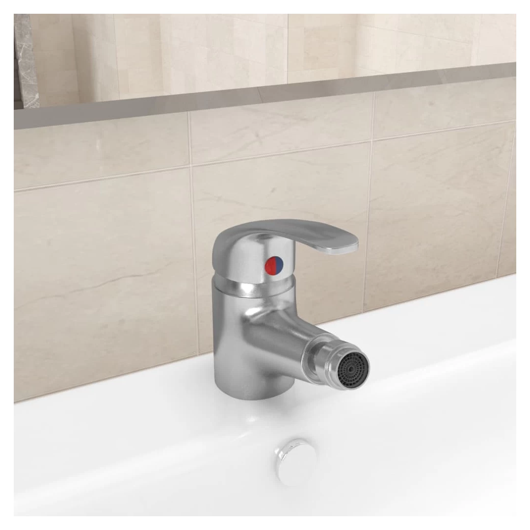 Baterie mixer pentru bideu baie, argintiu, 13x12 cm - Acest robinet de baie pentru bideu are un stil modern și este potrivit pentru bideul de la baie. Fiind dotat cu racorduri pentru apă caldă și apă rece...