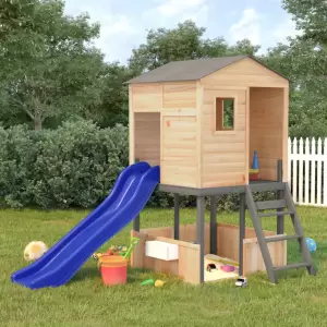 Set de joacă pentru exterior, lemn masiv de brad - Doriți să le oferiți copiilor dvs. libertatea de a se juca acasă? Acest set de joacă pentru exterior, din lemn, vă transformă curtea într-un loc de jo...