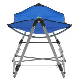 Hamac cu suport pliabil, albastru - Acest hamac pliabil este perfect pentru a vă relaxa în grădină, pe plajă, sau în zona de camping și vă va permite să vă bucurați de soare sau de adier...