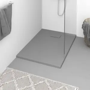 Cădiță de duș, gri, 100x70 cm, SMC - Cu un aspect modern, minimalist, dar bine conturat, această cădiță de duș va fi o completare minunată pentru baia dvs.! Cădița de baie are un prag jos...