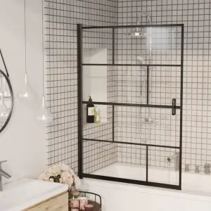Cabină de duș, negru, 100x140 cm, ESG - Această cabină de duș combină stilul cu funcționalitatea și se va potrivi perfect în decorul băii dvs. Profilul din aluminiu și panoul ESG (sticlă sec...