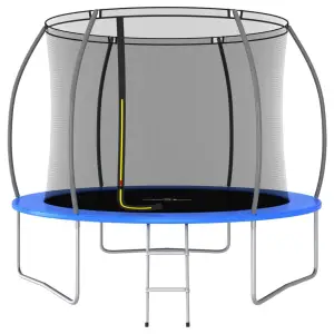 Set trambulină rotundă, 305 x 76 cm, 150 kg - Distrați-vă mult și săriți pe această trambulină rotundă! Acest set cu trambulină include o plasă de siguranță, o scară de intrare și o copertină de p...