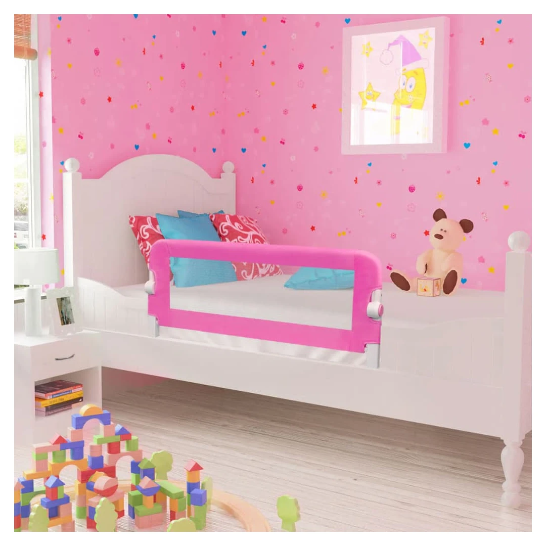Balustradă de protecție pat copii, 2 buc., roz, 102x42 cm - Această balustradă de protecție pentru pat este ideală pentru a vă asigura că micuții dvs. nu vor cădea din pat în timpul somnului. Prevăzută cu un bu...