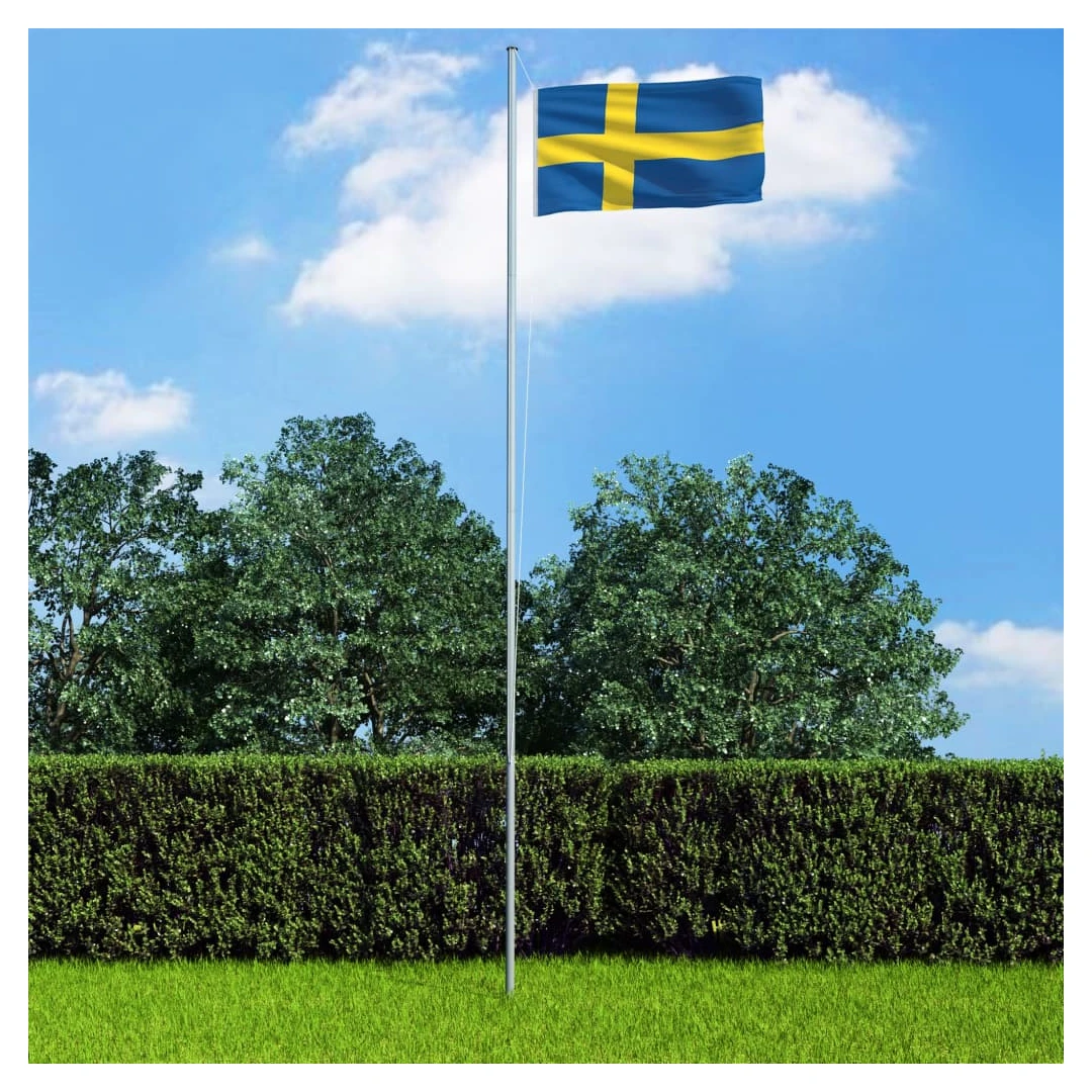 Steag Suedia, 90 x 150 cm - Steagul Suediei frumos colorat va fi punctul de atracție în grădina dvs. sau la evenimente sportive, fiind perfect pentru a vă demonstra spiritul patr...