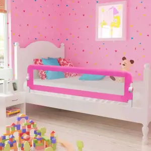 Balustradă de protecție pat copii, 2 buc., roz, 150x42 cm - Această balustradă de protecție pentru pat este ideală pentru a vă asigura că micuții dvs. nu vor cădea din pat în timpul somnului. Prevăzută cu un bu...