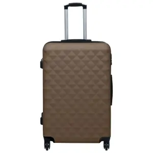 Set de valize cu carcasă rigidă, 3 piese, maro, ABS - Indiferent dacă plecați într-o călătorie de afaceri sau în vacanță, acest set de valize cu carcasă rigidă, cu aspect atrăgător, vă asigură spațiu sufi...