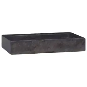 Chiuvetă, negru, 38x24x6,5 cm, marmură - Această chiuvetă din marmură emană un farmec modern și va fi un adevărat punct de atracție în baia sau în toaleta dumneavoastră. Acest lavoar deosebit...