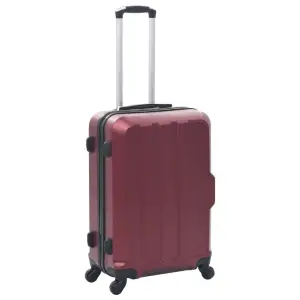 Set valize cu carcasă rigidă, 3 buc., roșu vin, ABS - Indiferent dacă plecați într-o călătorie de afaceri sau în vacanță, acest set de valize cu carcasă rigidă, cu aspect atrăgător, vă asigură spațiu sufi...