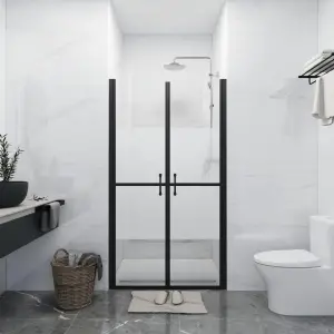 Ușă cabină de duș, jumătate mată, (98-101)x190 cm, ESG - Această ușă pentru cabina de duș combină stilul și funcționalitatea, oferind o cale de acces largă și practică în duș. Cadrul din aluminiu și panouril...