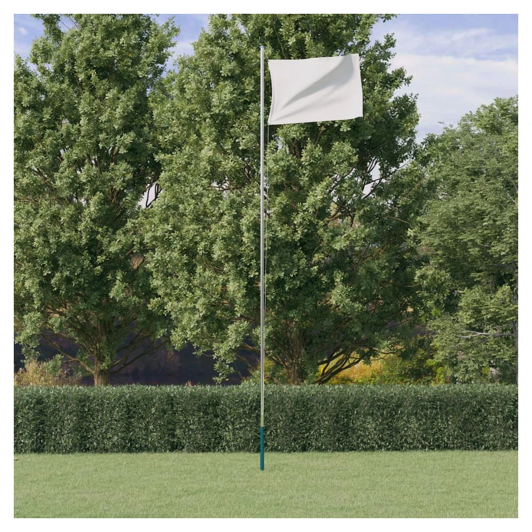 Stâlp de steag telescopic, argintiu, 6,23 m, aluminiu - Acest catarg telescopic din aluminiu este perfect pentru un drapel național sau pentru un anumit steag (nu este inclus), fiind o atracție în grădina d...