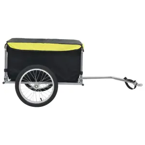 Remorcă de bicicletă, negru și galben, 65 kg - Această remorcă de bicicletă versatilă pentru mărfuri are o capacitate maximă de încărcare de 65 kg. Este alegerea perfectă pentru transportul local s...