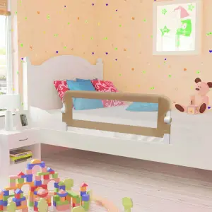 Balustradă protecție pat copii, gri taupe, 102x42 cm, poliester - Această balustradă de siguranță pentru pat este ideală pentru a-i împiedica pe micuții dvs. să cadă din pat în timpul somnului. Prevăzută cu un buton...