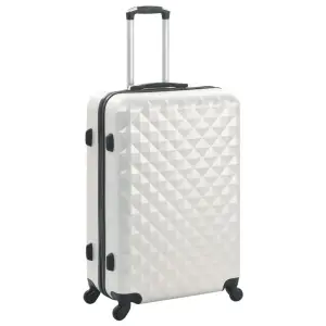 Set valiză carcasă rigidă, 3 buc., argintiu strălucitor, ABS - Indiferent dacă plecați într-o călătorie de afaceri sau în vacanță, acest set de valize cu carcasă rigidă, cu aspect atrăgător, vă asigură spațiu sufi...
