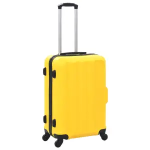 Set valize carcasă rigidă, 3 buc., galben, ABS - Indiferent dacă plecați într-o călătorie de afaceri sau în vacanță, acest set de valize cu carcasă rigidă, cu aspect atrăgător, vă asigură spațiu sufi...