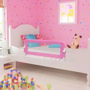 Balustradă de protecție pat copii, roz, 120x42 cm, poliester - Această balustradă de siguranță pentru pat este ideală pentru a-i împiedica pe micuții dvs. să cadă din pat în timpul somnului. Prevăzută cu un buton...
