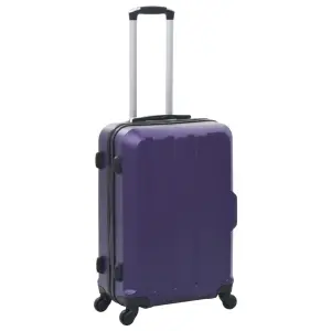 Set valize carcasă rigidă, 3 buc., mov, ABS - Indiferent dacă plecați într-o călătorie de afaceri sau în vacanță, acest set de valize cu carcasă rigidă, cu aspect atrăgător, vă asigură spațiu sufi...