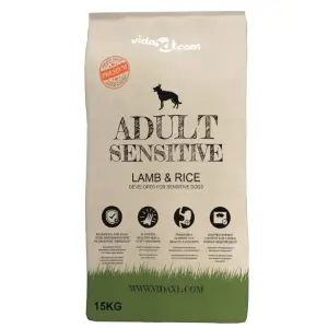 Hrană câini uscată Premium, miel & orez adulți sensibili, 15 kg - Hrana pentru câini uscată premium, cu miel și orez, pentru câini adulți sensibili, este bogată în prebiotice, care susțin sănătatea intestinală a câin...