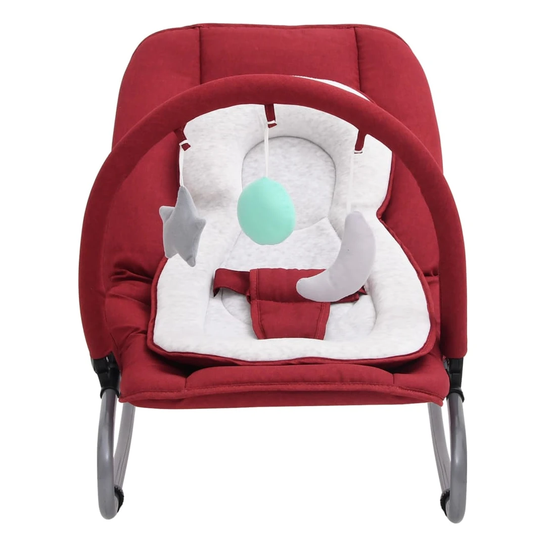 Balansoar pentru bebeluși, roșu, oțel - Acest balansoar confortabil pentru copii vă menține copilul distrat și liniștit atunci când sunteți ocupat cu treburile casnice. Spătarul și suportul...