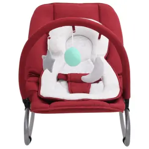 Balansoar pentru bebeluși, roșu, oțel - Acest balansoar confortabil pentru copii vă menține copilul distrat și liniștit atunci când sunteți ocupat cu treburile casnice. Spătarul și suportul...