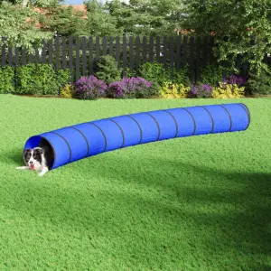 Tunel pentru câini, albastru, Ø 55x500 cm, poliester - Acest tunel pentru câini oferă animalului dvs. un mediu de joacă plăcut. În plus, fiind fabricat din poliester durabil, este potrivit atât pentru inte...