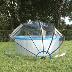 Cupolă pentru piscină, 500 x 250 cm - Bucurați-vă de adăpostul oferit de această cupolă de piscină, în timp ce înotați și vă jucați! Această copertină de piscină, realizată din PVC UPF 30,...
