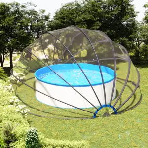 Cupolă pentru piscină, 559 x 275 cm - Bucurați-vă de adăpostul oferit de această cupolă de piscină, în timp ce înotați și vă jucați! Această copertină de piscină, realizată din PVC UPF 30,...
