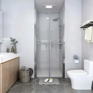 Ușă cabină de duș, transparent, 81 x 190 cm, ESG - Această ușă pentru cabina de duș combină stilul și funcționalitatea, oferind o cale de acces largă și practică în duș. Cadrul din aluminiu și panouril...