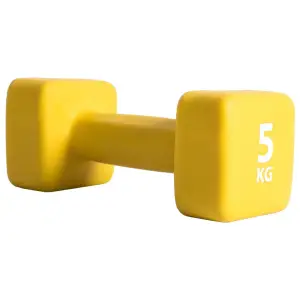Pure2Improve Ganteră, galben, neopren, 5 kg - Această ganteră din neopren de la Pure2Improve este accesoriul de fitness ideal pentru un antrenament total al corpului! Această greutate liberă de 5...