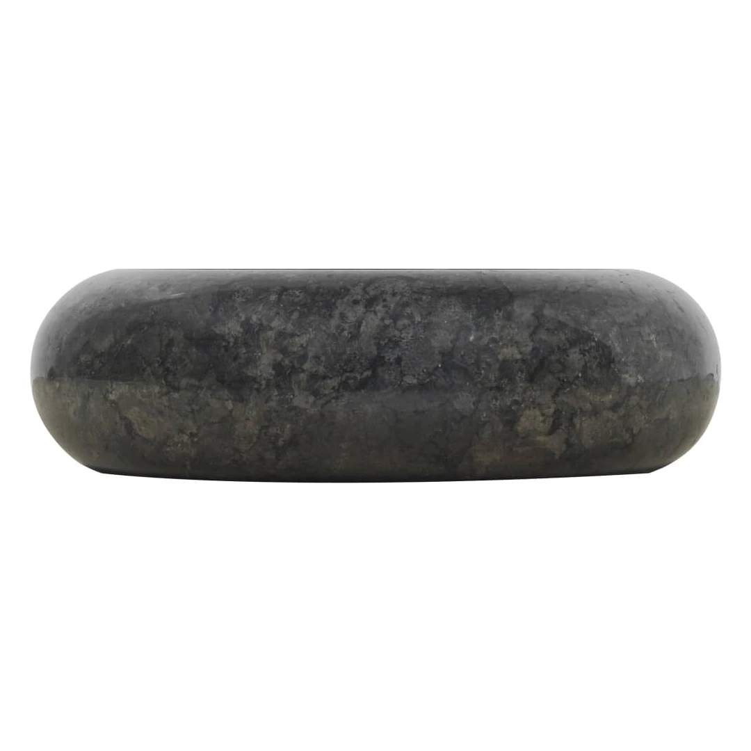 Chiuvetă, negru, 40 x 12 cm, marmură - Această chiuvetă de marmură emană un farmec modern și va fi un adevărat punct de atracție în baia sau în toaleta dvs. Această chiuvetă din piatră natu...