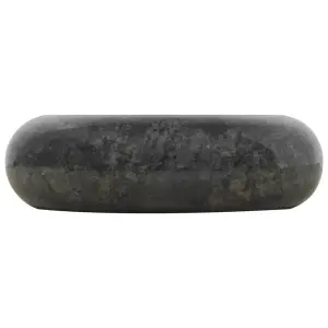 Chiuvetă, negru, 40 x 12 cm, marmură - Această chiuvetă de marmură emană un farmec modern și va fi un adevărat punct de atracție în baia sau în toaleta dvs. Această chiuvetă din piatră natu...