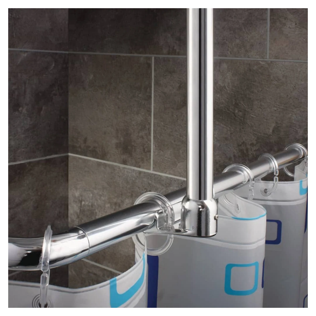 RIDDER Tijă universală de colț pentru perdea de duș 25 mm, crom, 59500 - Această șină de colț RIDDER este potrivită pentru orice cadă de duș sau cadă standard și, atunci când este utilizată în combinație cu o perdea de duș...