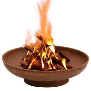 Vatră de foc, 57 cm, oțel - Acest bol pentru foc va fi un plus decorativ pentru grădina sau curtea dvs. interioară, și vă va încălzi, atunci când se lasă rece seara. Fabricată di...