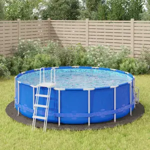 Acoperire geotextil piscină, gri deschis, Ø428 cm, poliester - Așezați materialul de sol sub piscina dvs. pentru a oferi protecția necesară și a prelungi durata de viață a căptușelii dvs. de piscină!  Țesătură dur...