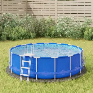 Acoperire geotextil piscină, gri deschis, Ø244 cm, poliester - Așezați materialul de sol sub piscina dvs. pentru a oferi protecția necesară și a prelungi durata de viață a căptușelii dvs. de piscină!  Țesătură dur...