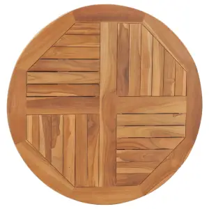 Blat de masă rotund, 80 cm, lemn masiv de tec, 2,5 cm - Reinventați-vă masa cu acest blat din lemn masiv de tec. Este o soluție excelentă pentru a oferi un aspect nou mesei de acasă sau meselor din spații c...
